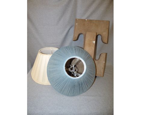 Pine boot jack and 2 pairs lamp shades PLEASE always check condition PRIOR to bidding, or email us a condition report request
