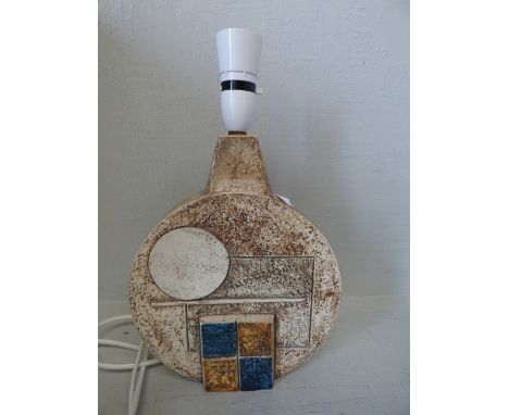 Troika moon shaped lamp base with roundel PLEASE always check condition PRIOR to bidding, or email us a condition report requ