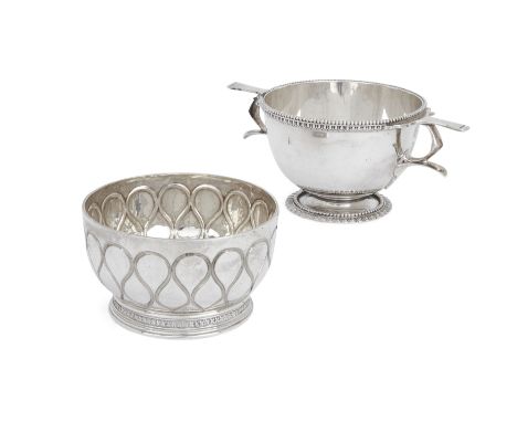 A decorative George V silver footed bowl. George Nathan and Ridley Hayes,Chester, 1912. Or circular form, the sides decorated