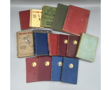 A collection of vintage books by Rudyard Kipling, A Dog Day by William Heinemann, Wind and the Willows by Kenneth Grahame