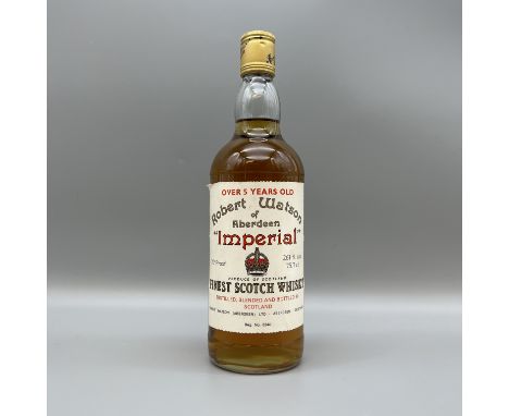 A bottle of Robert Watson of Aberdeen Imperial Scotch whisky blend, 75cl bottle, 70% proof