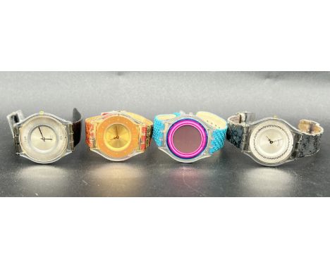 3x swatch watches vintage, will require a battery