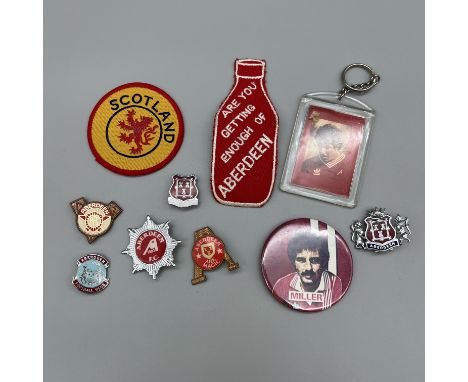 A collection of vintage Aberdeen football collectors badges