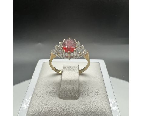 A 9ct yellow gold cz stone dress ring,
size K,
weight is 1.9 grams