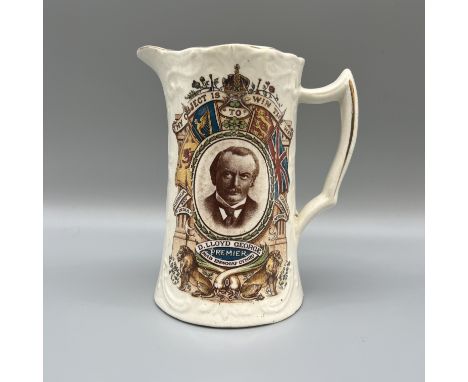 A large jug, a commemorative jug 1916 -1922 D Lloyd George was the last liberal prime minister, rare item