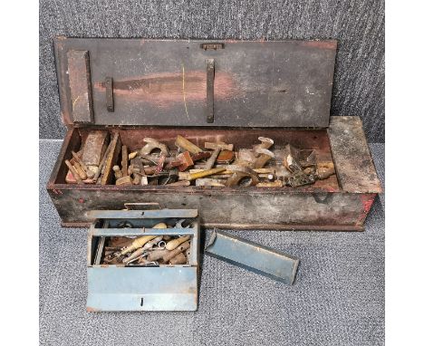 An Alpine trunk of mixed vintage tools.