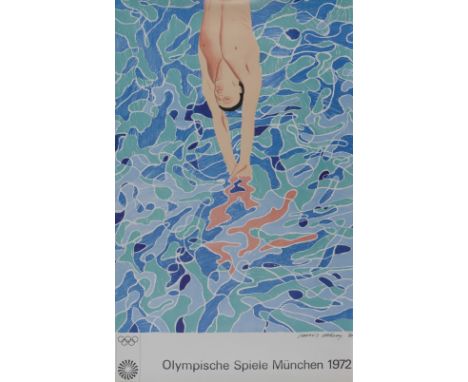 David Hockney (born 1937)Olympische Spiele München 1972  1970Affiche lithographique en couleursKleurenlithografie posterLitho