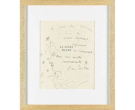 Jean Cocteau (1889-1963)Le Livre blanc Première édition illustrée et la première dans le commerce, tirage à 450 exemplaires, 