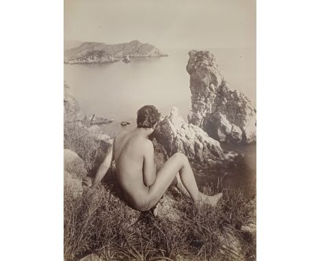 Baron Wilhelm von Gloeden (1856-1931)Portrait of a Boy Circa 1905Tampon de l'artiste et de la galerie au versoTirage albuminé