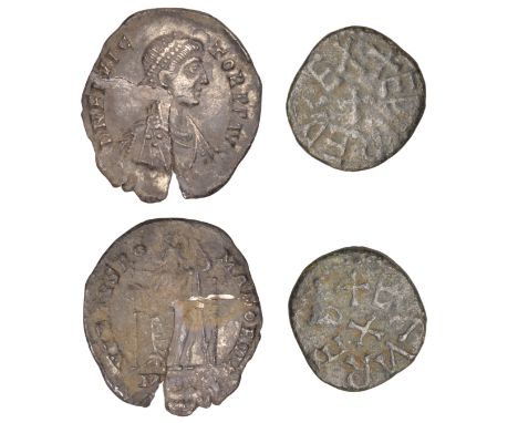 Roman Imperial Coinage, Flavius Victor, Siliqua, Milan, 387-8, pearl-diademed, draped and cuirassed bust right, rev. virtvs r