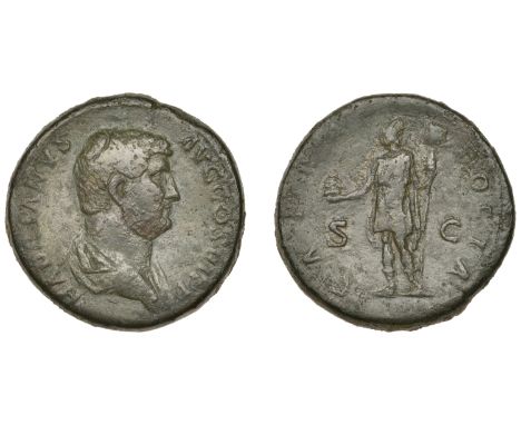 Roman Imperial Coinage, Hadrian (117-138), Sestertius, c. 130-3, bare-headed draped bust right, rev. Cappadocia standing faci