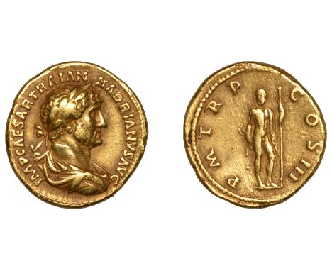 Roman Imperial Coinage, Hadrian (117-138), Aureus, AD 119-25, Rome, imp caesar traian hadrianvs avg, laureate, draped and cui