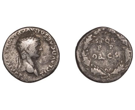 Roman Imperial Coinage, Claudius (41-54), Denarius, Rome, 50-51, reads tr p p x imp pp, laureate head right, rev. spqr p p ob