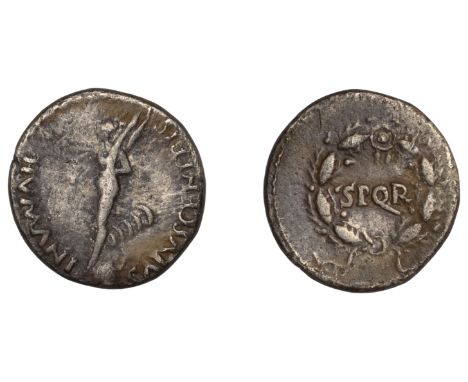 Roman Imperial Coinage, The Civil Wars (68-69), Revolt of Vindex, Denarius, Vienna, 68, salvs generis hvmani, Victory standin