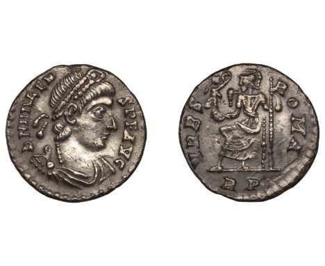 Roman Imperial Coinage, Valens (364-378), Siliqua, Rome, 364-7, pearl-diademed, draped and cuirassed bust right, rev. vrbs ro