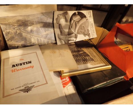 Box of mixed vintage ephemera 