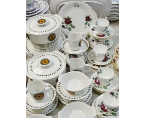 Ceramics - a J G Meakin part dinner service; a Paragon part tea service