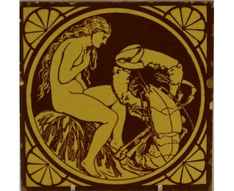 A Minton tile, probably designed by John Moyr Smith