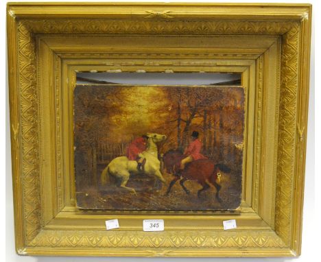 English School (19th century)Hunting Sceneoil on canvas, framed