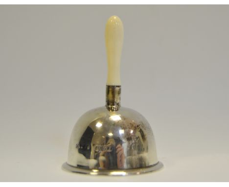 A miniature silver dinner bell, Chester 1911