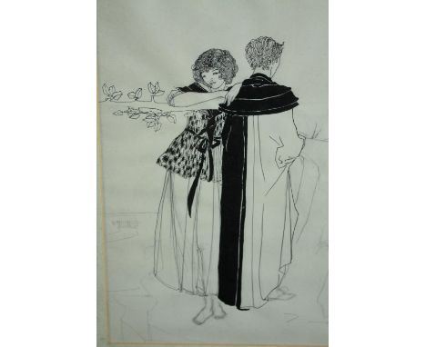 Mary Newbery Sturrock, née Mary Arbuckle Newbery (Scottish. 1892–1985). Ink and pencil. Titled 'A Couple in the Country'. Wit