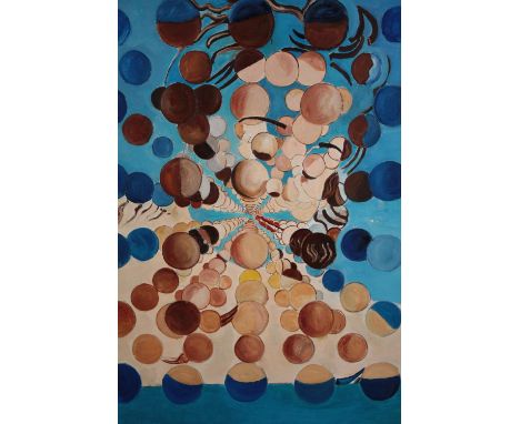 Oil painting on canvas. Abstract portrait. Signed 'Nicosia'? Framed. H.71 W.51 cm. 