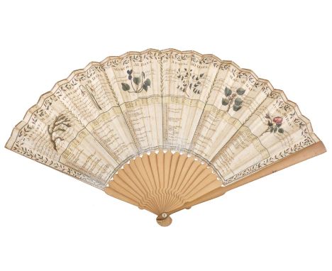 * Almanack fan. Botanical calendar fan, London: Publish'd as the Act directs, by John Cock &amp; I.P. Crowder, Wood Street, J