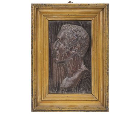 * Duke of Wellington. A George III period carved "Wellington Tree" wood panel circa 1820, relief carved portrait of the Duke 
