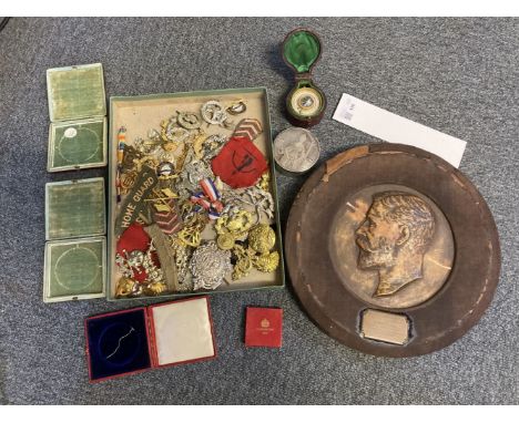 * Pocket Barometer. A Victorian pocket barometer by Ross, London, brass case with silvered engraved dial, the opposite side w