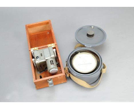 Negretti &amp; Zambra Modern Aneroids,  Air Ministry Altimeter, circular dial, 130mm diam., with inset thermometer, code P/15