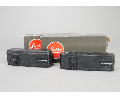 A Leitz Motor Winder R and a Winder R4, Winder R, serial number 86125 (R), condition G, Winder R4, no 37081 condition F, both