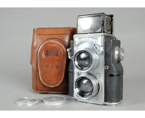 A Zeiss Ikon Contaflex 35mm TLR Camera, serial no A46319, circa 1936, a rare 35mm TLR camera,  with a Carl Zeiss Jena Sonnar 