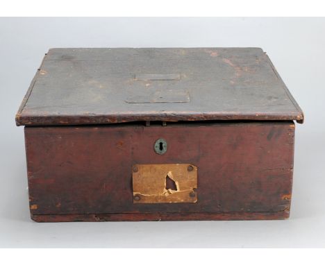 A mid-19th Century De Grave 'County of Essex' wooden Standard Measure Carrying Case,  brass plate to lid engraved 'County of 