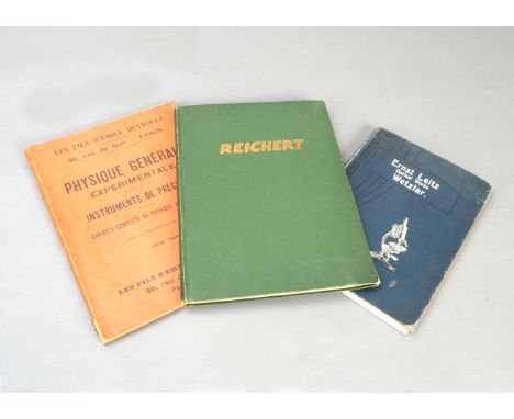 Trade Catalogues,  Reichert, Wien, List E7, 1876-1926, 138pp; Ernst Leitz, 1907, Cat No 42 (microscopes), 118pp, including pr