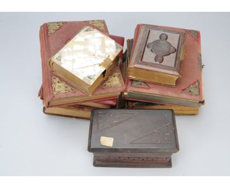 Diapositives and  Portraits, 3¼in square diapositives (42), architectural, churches, cathedrals, in a wooden case, a portrait