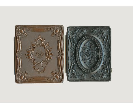 Union Cases, 3-19, Scarce, VG, Littlefield Parsons & Co, Floral/Geometric, late 1850s, 121mm x 97mm, Ambrotype, quarter-plate