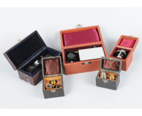Microscope Accessories, Leitz camera lucida, in fitted leather case, Zeiss Abbe camera lucida, in fitted leather case, Leitz,