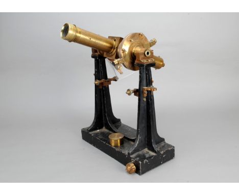 A 19th Century  J H Dallmeyer lacquered brass Transit Instrument,   with 2in telescope, with lens cap, body tube signed J H D