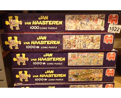Five Jan Van Haasteren jigsaws, all complete. Not available for in-house P&amp;P, contact Paul O'Hea at Mailboxes on 01925 65