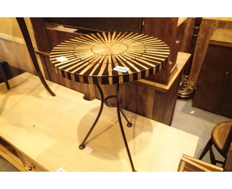 Small bistro style lamp table, H: 55 cm. Not available for in-house P&amp;P, contact Paul O'Hea at Mailboxes on 01925 659133 