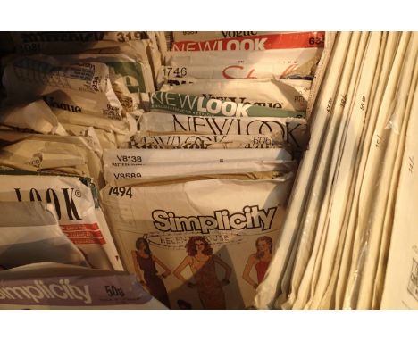 Box of vintage dressmaking patterns (55). Not available for in-house P&amp;P, contact Paul O'Hea at Mailboxes on 01925 659133