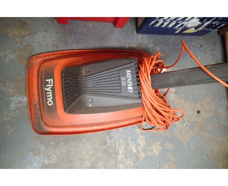 Flymo electric lawnmower E25 (untested). Not available for in-house P&P, contact Paul O'Hea at Mailboxes on 01925 659133Condi