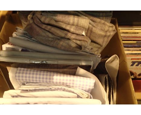 Box of mixed size and design curtains some in original wrapping. Not available for in-house P&amp;P, contact Paul O'Hea at Ma