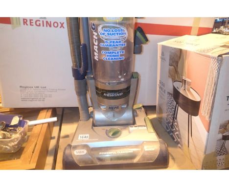 Vax VZ1-6016 Mach six 1500w electric plug in vacuum cleaner with various attachments. Not available for in-house P&P, contact