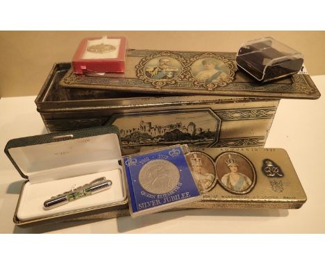 Collection of vintage tins from various Coronations including  Edward VIII. P&amp;P Group 1 (£14+VAT for the first lot and £1
