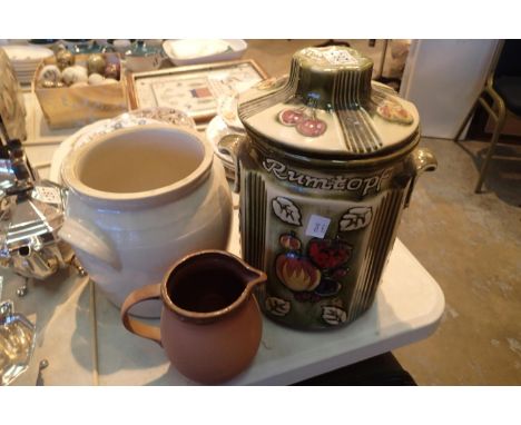 Large ceramic rumtopf  and other ceramics. Not available for in-house P&amp;P, contact Paul O'Hea at Mailboxes on 01925 65913
