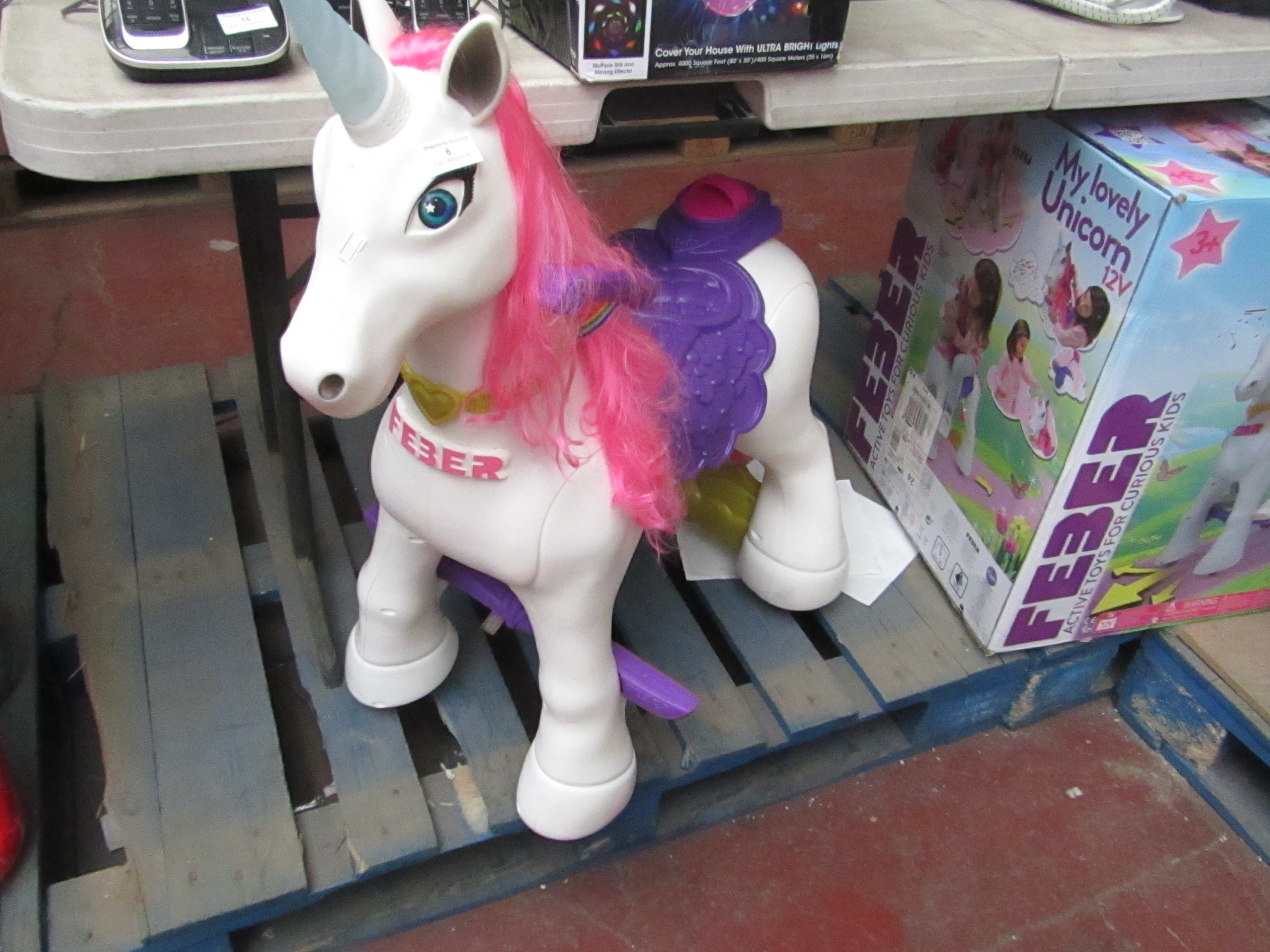 my lovely unicorn 12v battery operated ride on