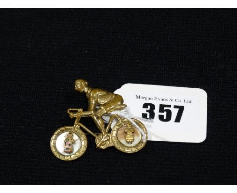 A Vintage Welsh Cycling Pin Brooch