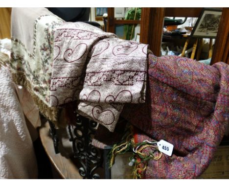 Two Vintage Paisley Shawls & One Other