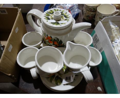 A Fifteen Piece Portmeirion Pottery Oranges & Lemons Pattern Tea Set